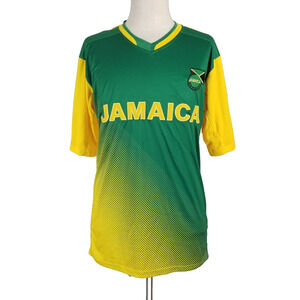 Orro Jamaica soccer jersey Men's XL extra large green yellow Dri-Fit embroidered